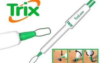 TRIX is a very effective remover which easily and safely can remove the whole tick, big or small. Even the smallest tick nymph is easy to remove with this tool.